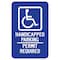 Signmission Handicapped Symbol With Handicapped Parking Permit Aluminum, 12" x 18", A-1218-25183 A-1218-25183 - alternate 1